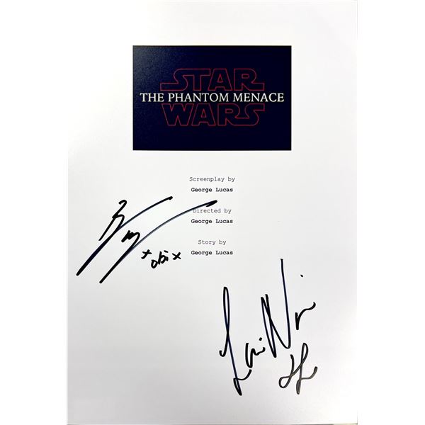 Autograph Signed Star Wars Phantom Menace Script Cover