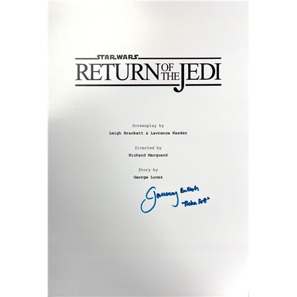 Autograph Signed Star Wars Return of the Jedi Script Cover