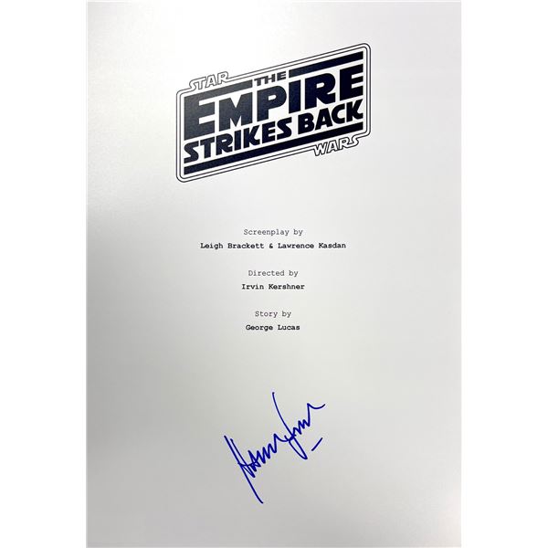 Autograph Signed Star Wars Empire Strikes Back Script Cover