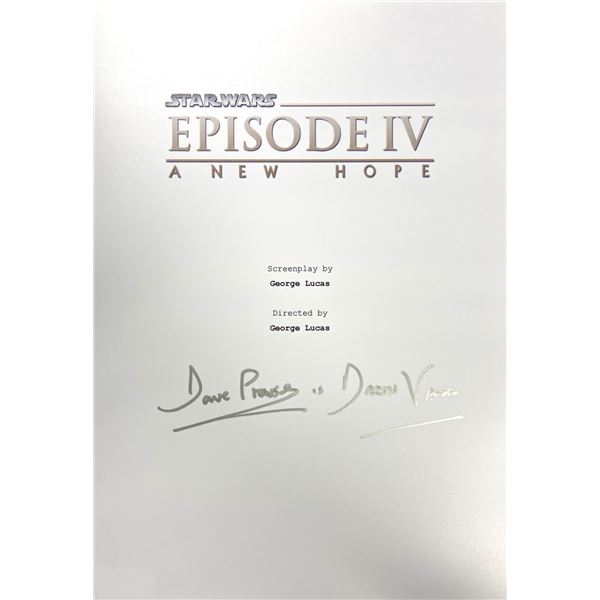 Autograph Signed Star Wars New Hope Script Cover