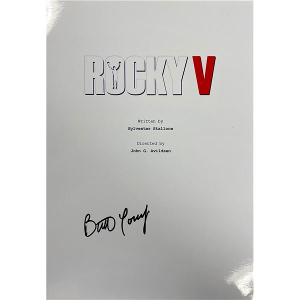 Autograph Signed Rocky V Script Cover