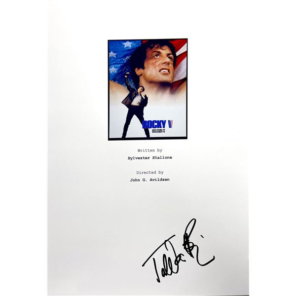 Autograph Signed Rocky V Script Cover