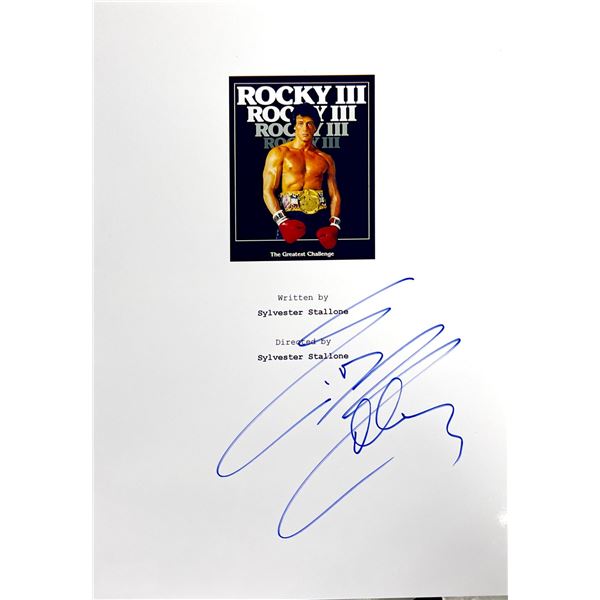 Autograph Signed Rocky III Script Cover