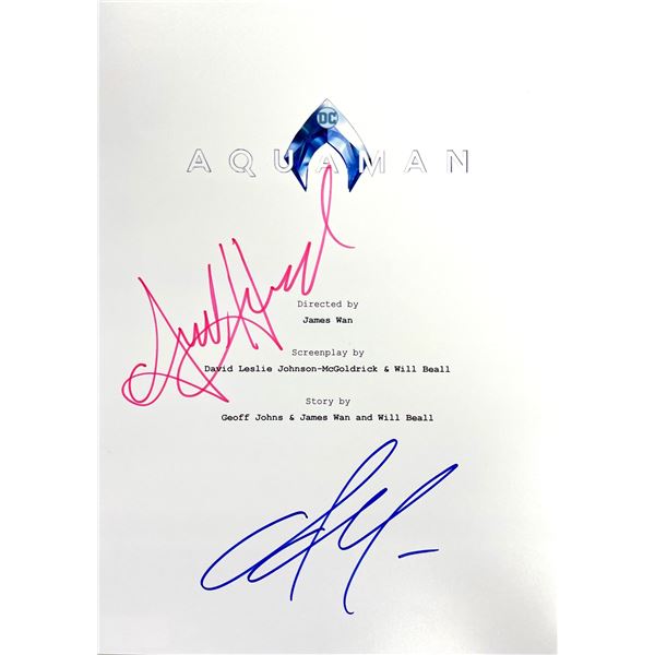 Autograph Signed Aquaman Script Cover