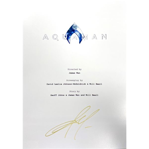 Autograph Signed Aquaman Script Cover