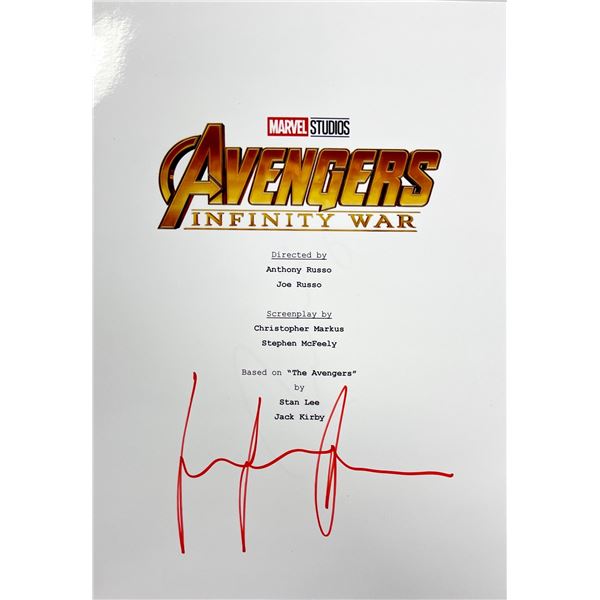 Autograph Signed Avengers Infinity War Script Cover