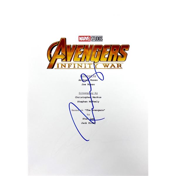 Autograph Signed Avengers Infinity War Script Cover