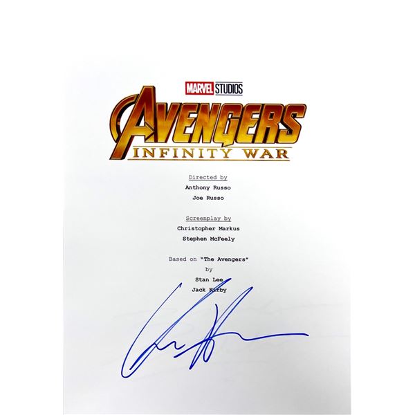 Autograph Signed Avengers Infinity War Script Cover