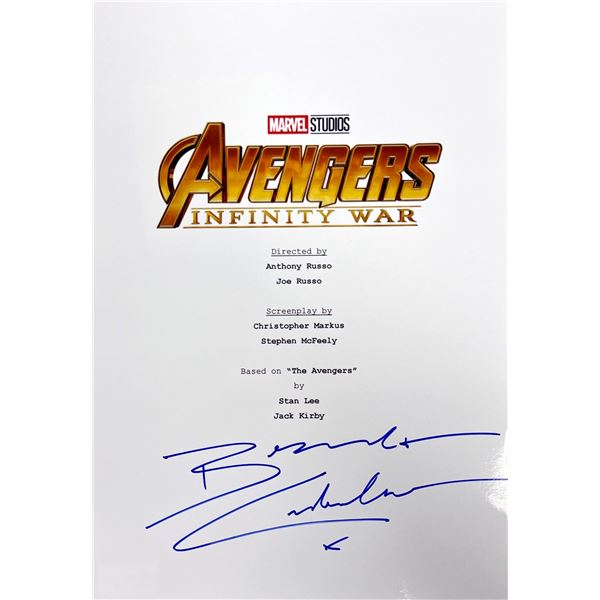 Autograph Signed Avengers Infinity War Script Cover
