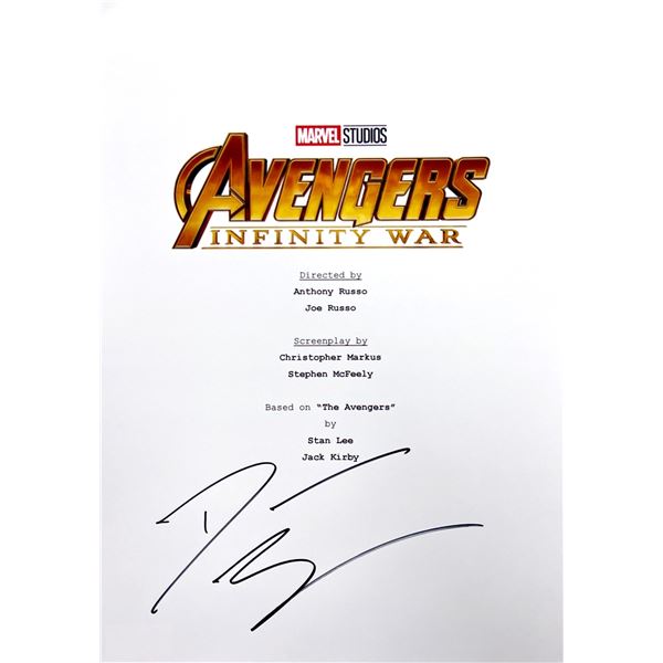 Autograph Signed Avengers Infinity War Script Cover