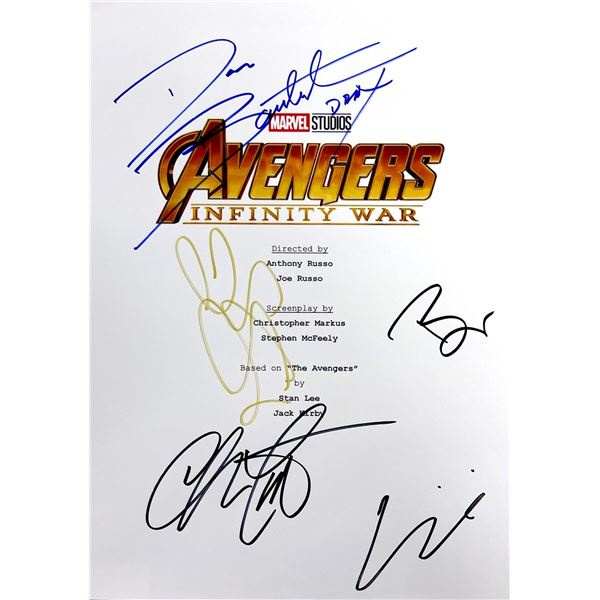 Autograph Signed Avengers Infinity War Script Cover