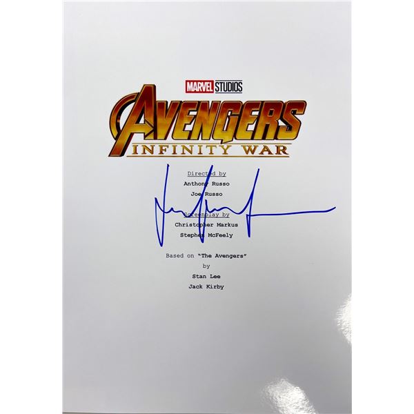 Autograph Signed Avengers Infinity War Script Cover