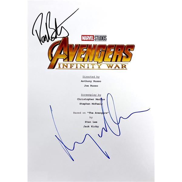 Autograph Signed Avengers Infinity War Script Cover