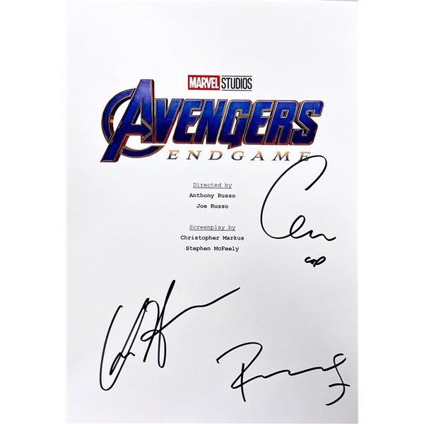 Autograph Signed Avengers Endgame Script Cover