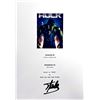Image 1 : Autograph Signed The Incredible Hulk Script Cover