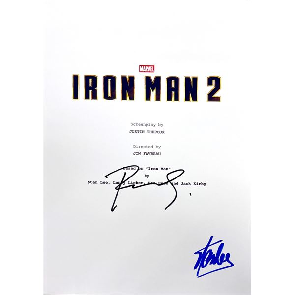Autograph Signed Iron Man 2 Script Cover
