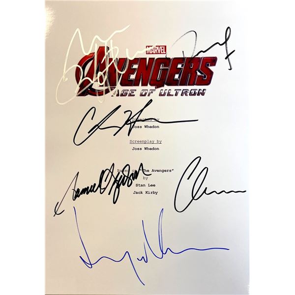 Autograph Signed Avengers Age of Ultron Script Cover