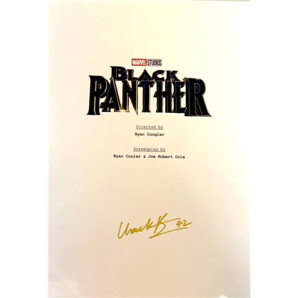 Autograph Signed Black Panther Script Cover
