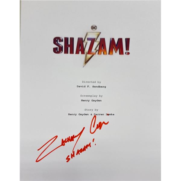 Autograph Signed Shazam Script Cover
