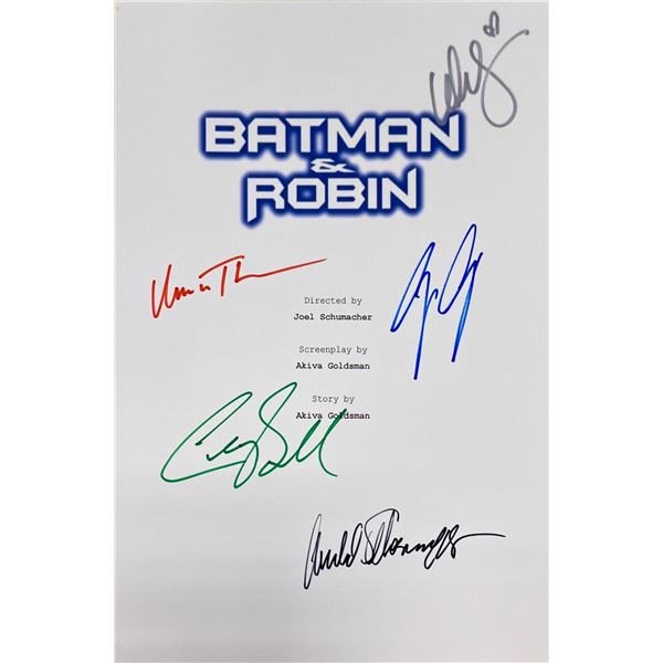 Autograph Signed Batman & Robin Script Cover