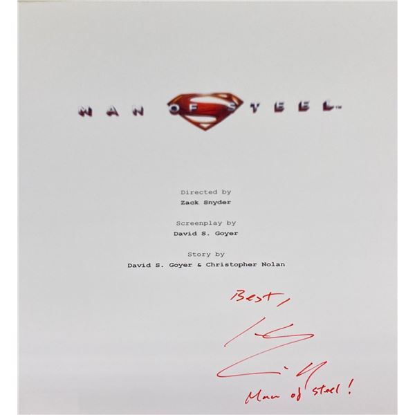 Autograph Signed Man of Steel Script Cover