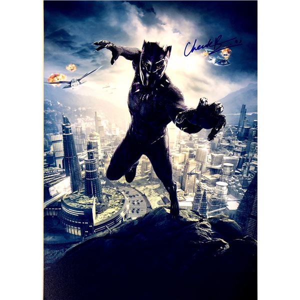Chadwick Boseman Autograph Signed Black Panther Photo