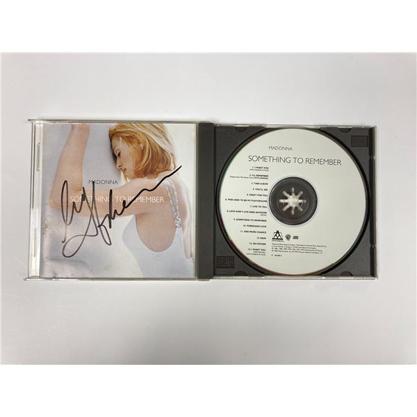 Autograph Signed Madonna Something To Remember CD