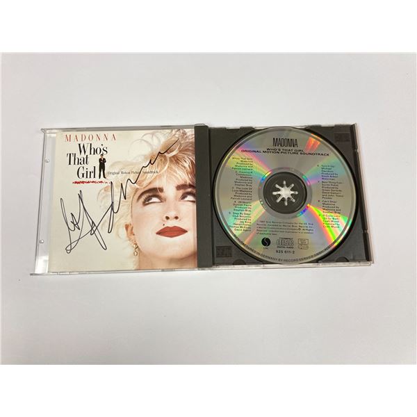 Autograph Signed Madonna Whos That Girl CD