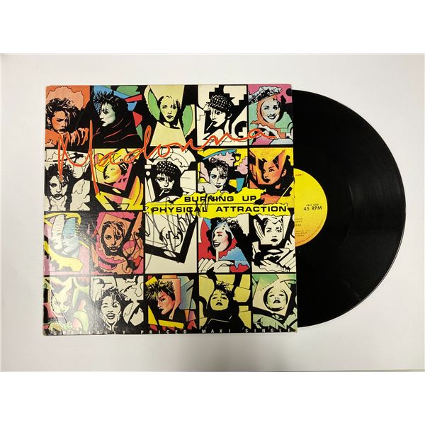 Autograph Signed Madonna Burning Up Vinyl