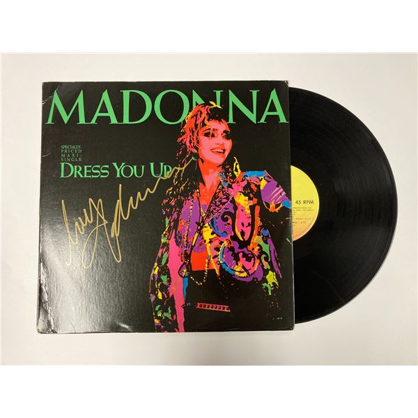 Autograph Signed Madonna Dress You Up Vinyl