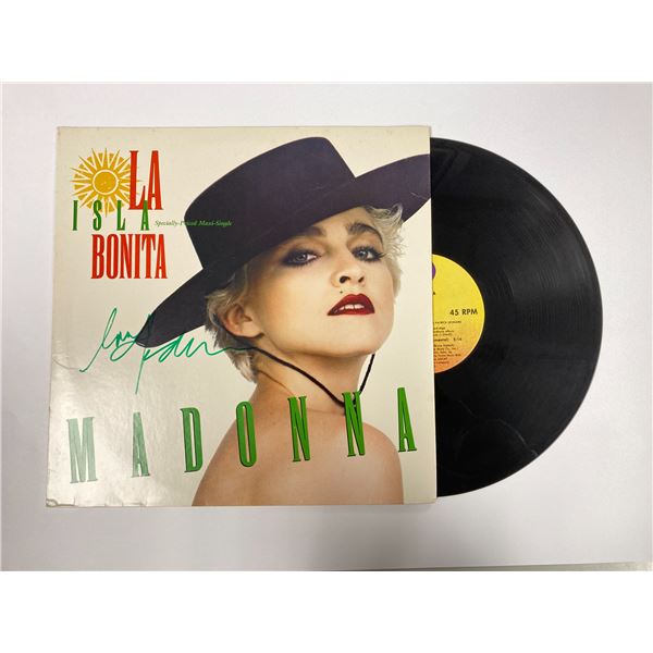 Autograph Signed Madonna La Isla Bonita Vinyl