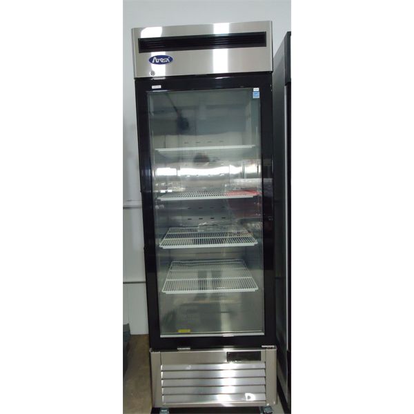NEW 27" Single Glass Door Cooler, Stainless Steel with LED Lighting
