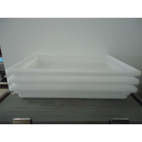 Lot of 3 - NEW Poly Carb Natural White 19 L Food Storage Boxes 26" x 18" x 4"