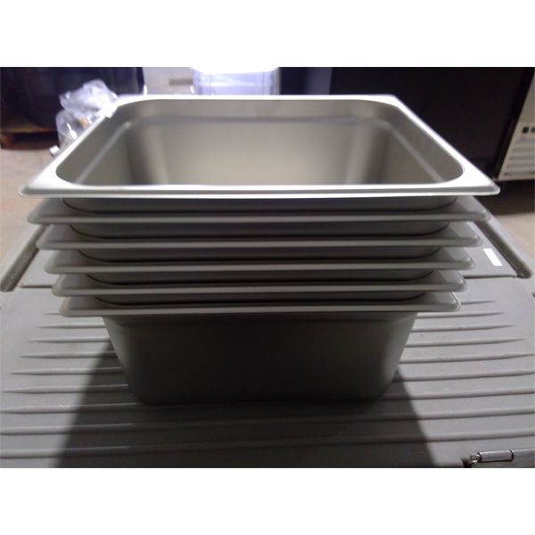 Lot of 6 - NEW Stainless Steel Half Size Inserts 6"D