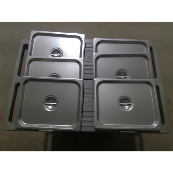 Lot of 6 - NEW Stainless Steel One Half (1/2) Insert Lids (Lids Only)
