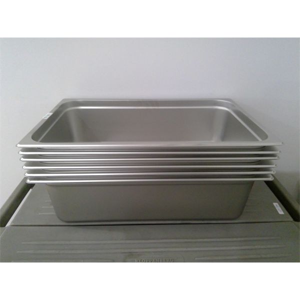 Lot of 6 - Stainless Steel Full Size Insert 6" D