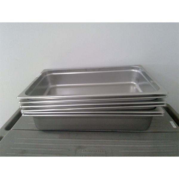 Lot of 6 - NEW Stainless Steel Full Size Insert 4" D