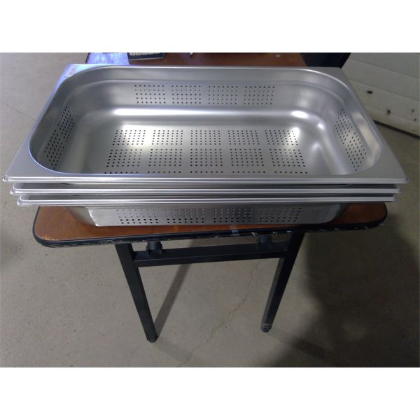 Lot of 3 - Stainless Steel Full Size Perforated Insert 4" D