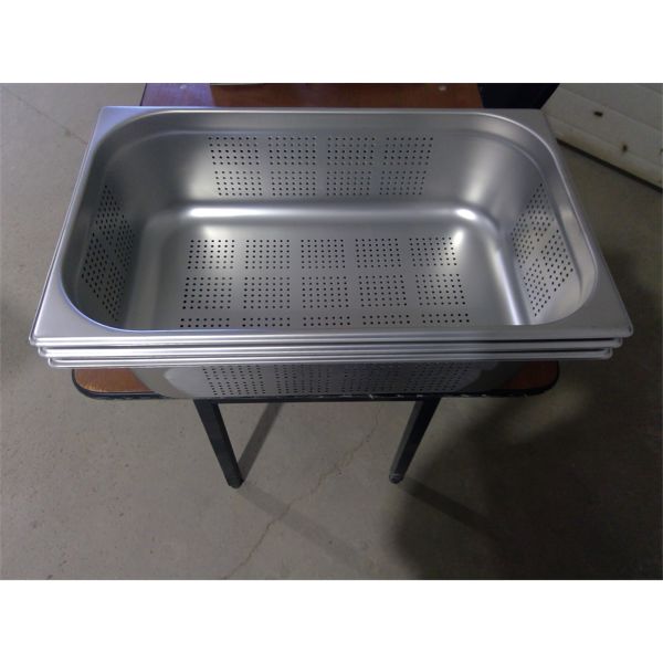 Lot of 3 - Stainless Steel Full Size Perforated Insert 6" D