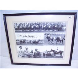 3 Horse Racing Photos Framed 1950's 1970's
