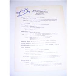 Dallas Cowboys Super Bowl VI Intinerary Landry