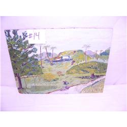 Vietnam War Scene Painting On Tile