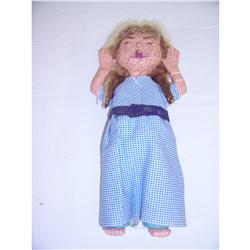 Folk Art Carving Of A Girl