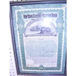 New York Central & Stock Certificate