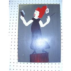 Outsider Art G.F.White The Teacher Hinged Box