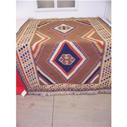 Older Oriental Kilim Colorful Rug