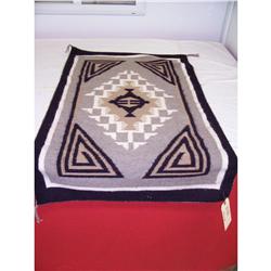 Navajo Indian  Blanket Two Grey Hills Weaving