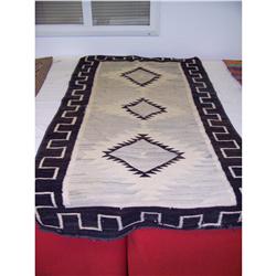 Navajo Indian Saddle Blanket Roman Key Design