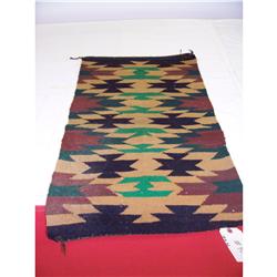 Small Navajo Indian Saddle Blanket 18" x 33"