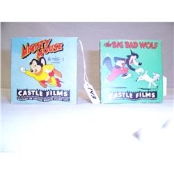 Pair 16 MM Films Mickey Mouse & Big Bad Wolf